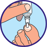 Step 2 squeeze to apply one drop